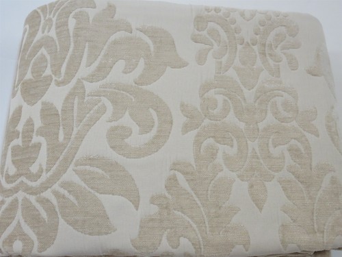 Rose Tree CRYSTAL Velvet Damask Tailored Valance cream 2avail - Picture 2 of 8