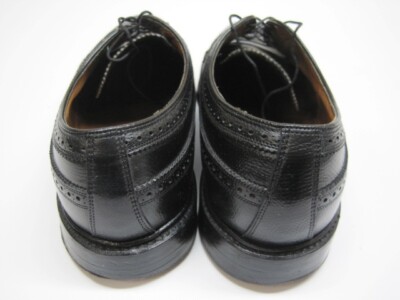 Florsheim Imperial Kenmoor Black Leather 5 Nail V Cleat Wingtip