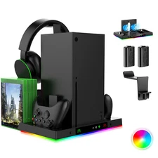 Cooling Charging Station for Xbox Series X Console & Controller with 2 Battery