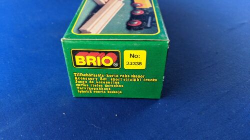 Brio SHORT STRAIGHT TRACK Set #33338 NEW in BOX / Wooden Railway 1980s NIB - Picture 5 of 7