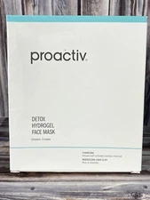 Proactiv Detox Hydrogel Face Mask - Charcoal & Moroccan Lava Clay - Box of 3 NEW
