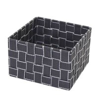 Aufbewahrungskorb MCW-C37, Dekokorb Korb Aufbewahrung, 12X19X19Cm Dunkelgrau