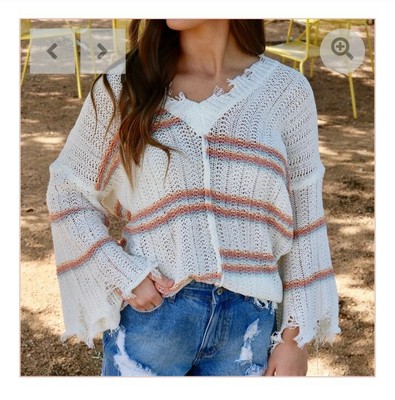 POL DISTRESSED KNIT SWEATER, SIZE M | eBay