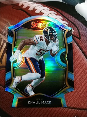 KHALIL MACK 2020 Panini Select Concourse Level Light Blue Diecut Prizm #8 BEARS