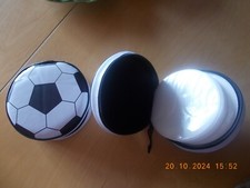 2 CD Aufbewahrungstaschen Transporttaschen für je 12 CDs Fussball Form *NEU*