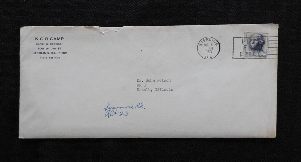 1965 KCR CAMP HARRY ROBINSON HUNTING FISHING GUIDE STERLING IL WHITE DOG ONTARIO - Image 2 of 4