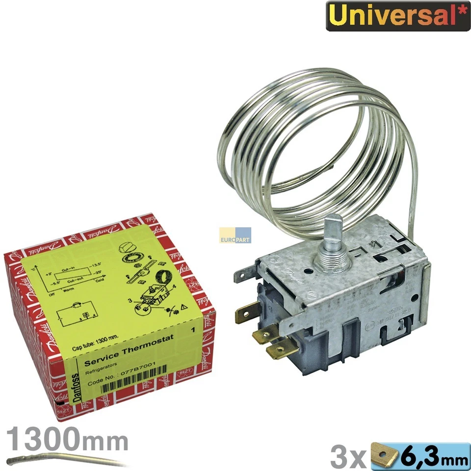 Danfoss Thermostat Servicethermostat Nr.1 077B7001 Ersatz für 077B0.. 090B0..