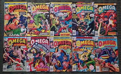 Omega The Unknown 1 2 3 4 5 6 7 8 9 10 Key Bronze Age Marvel Lot 1st App 7.0 FVF