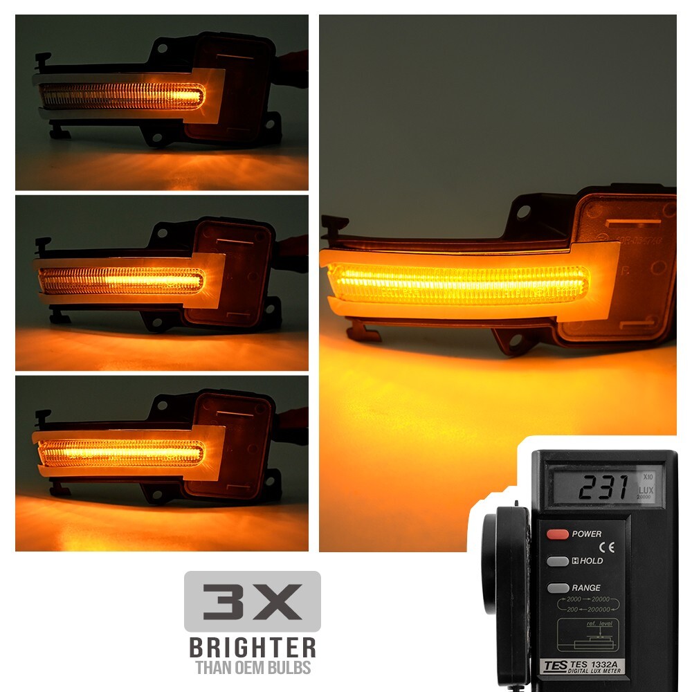 For 2021+ Acura TLX MDX Sequential LED Side Rear View Mirror Turn