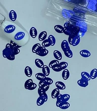 Metallic Blue Football Nail Glitter 8MM | 1 TSP | Gel Nail Art & Acrylic