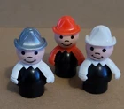 FISHER PRICE Vintage LITTLE PEOPLE Play Family red/silver/white hat FIREMAN LOT