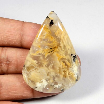 Natural Tiger Dendrite Agate Gemstone Pear Shape Loose Cabochon 86 Cts TG-64