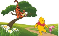Winnie The Pooh Wall Decoration Home Art Pooh Tigger  Piglet Wall Decal Sticker
