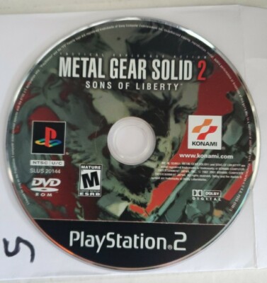 Metal Gear Solid 2: Sons of Liberty (Sony PlayStation 2, 2001) Disc Only Read