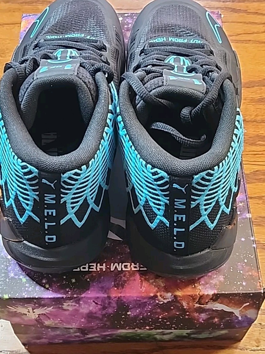 PUMA MB1 Buzz City 2022 Lamelo Ball Melo 1 Black-Blue Atoll Men's