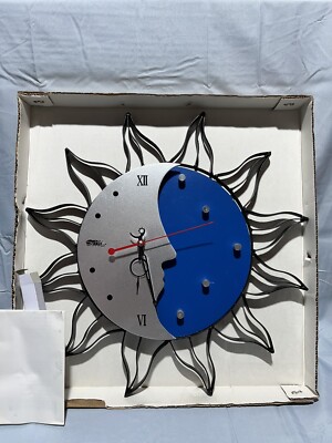 Settler Sun And Moon 16  Dia Wall Clock Quartz Movement
