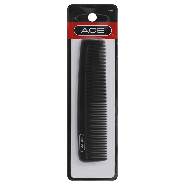 ACE Gd61586 Classic Men's Black All Purpose Pocket Comb per 3 Combs for
