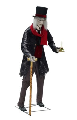 LIFESIZE SCROOGE ANIMATRONIC FIGURE CHRISTMAS / HALLOWEEN HORROR DECOR PROP