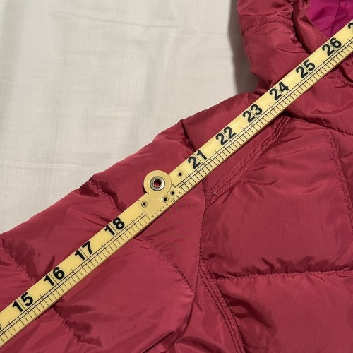 The North Face Magenta Hooded 550 Goose Down Puffer Jacket Girls Medium 10/12 - Picture 16 of 16