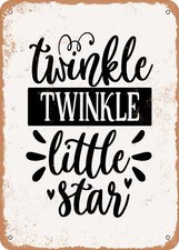 METAL SIGN - Twinkle Twinkle Little Star - 3 - Vintage Rusty Look