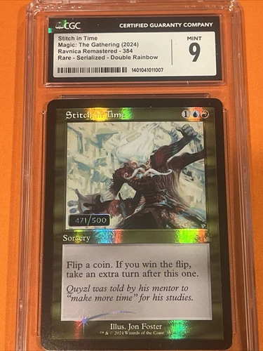 Retro Foil STITCH IN TIME Serialized 471/500 RAVNICA Serial # MTG CGC 9 Mint
