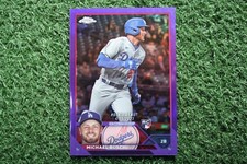 Michael Busch 2023 Topps Chrome Update Rookie Debut USC105 Purple Refractor /250