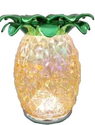 Bath & Body Works Water Globe Pineapple 3-Wick Candle Holder Lights Up! Gorgeous