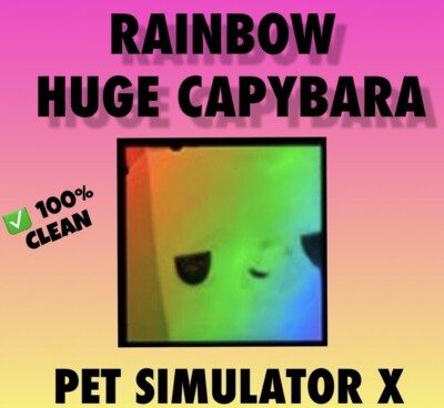 Huge Rainbow Capybara pet simulator x