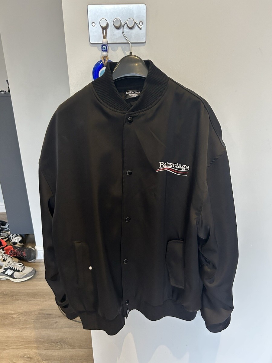 Balenciaga Varsity Jacket Black | eBay UK