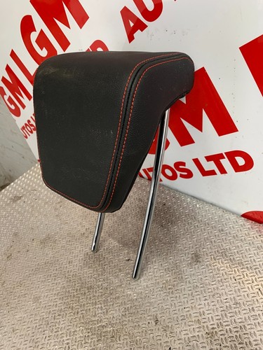 FORD PUMA REAR LEATHER HEADREST RED STITCHING ST LINE REAR HEADREST UNSIDED - Picture 3 of 4