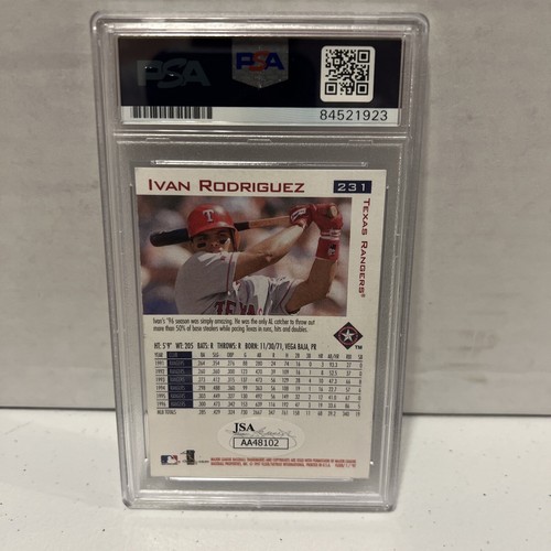 Ivan Rodriguez Autographed Signed 1997 Fleer Skybox Card #231 PSA Auth Slab - Picture 4 of 4