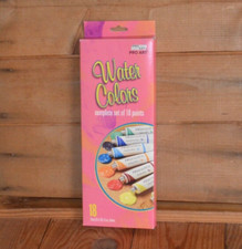 New Pro Art Water Colors Paint Set 18 Tubes .4 oz ea