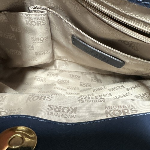 Bolso de mujer MICHAEL KORS Camille MK LG bolso floral azul marino dorado - Imagen 6 de 11