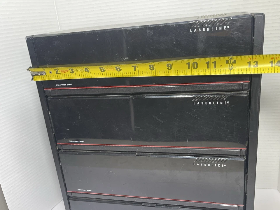 Laserline 48 CD Compact Disc Storage Case Holder Tower Drop Down Doors Wall - Image 4 of 4