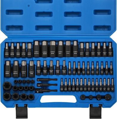 #ad 71 PCS Master Hex amp; Torx Bit Socket Set 1 4quot; amp; 3 8quot; amp; 1 2quot; Drive Metric SAE $44.99