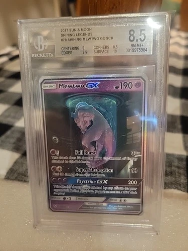 Mewtwo GX (Secret Shining) 78/73 Shining Legends Holo BGS 8.5