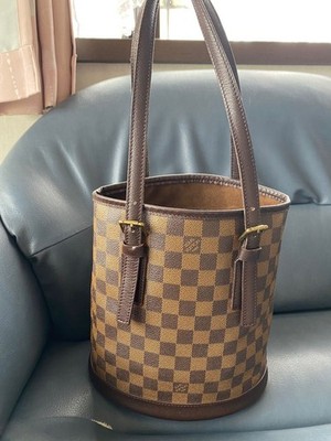 LOUIS VUITTON Damier Mare Bucket Bag Handtasche Designer Vintage 25x23x16cm