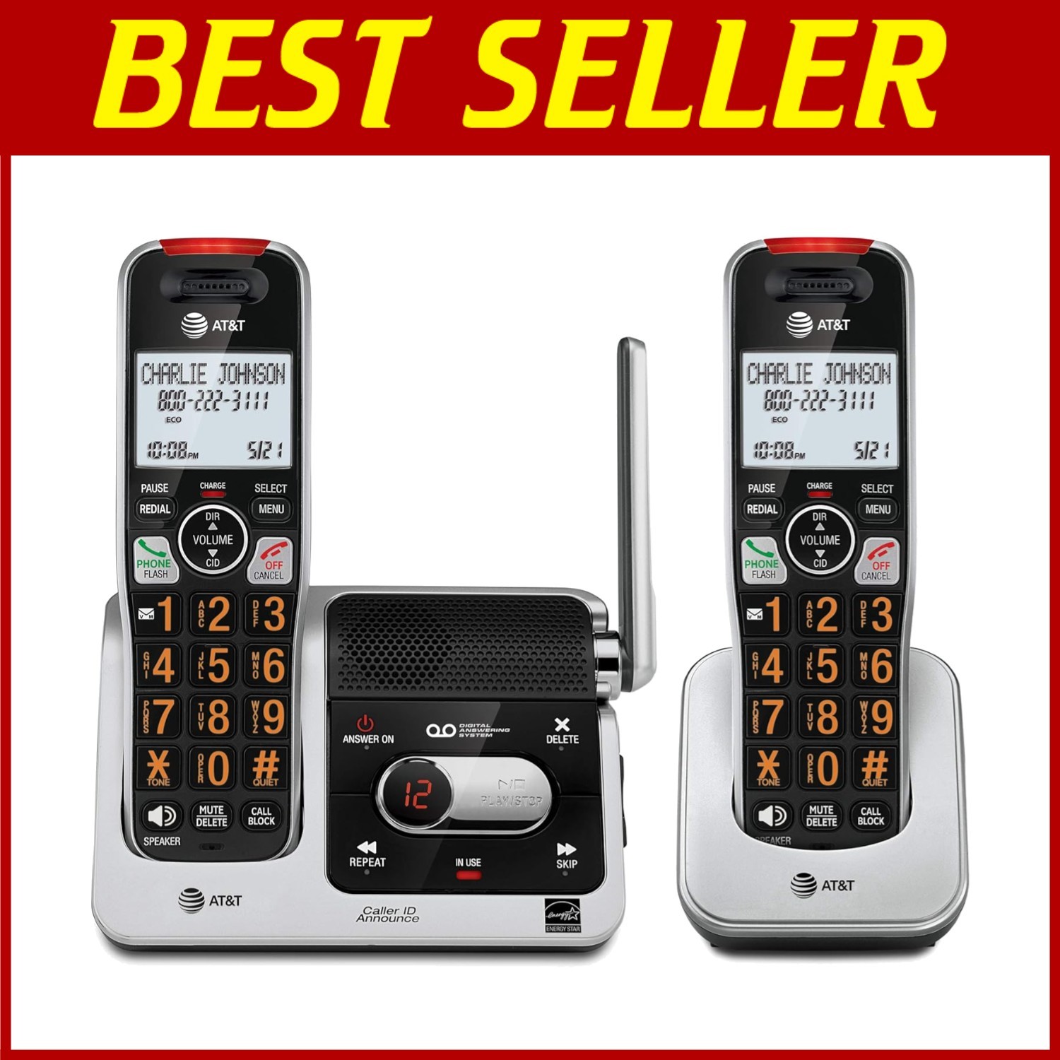 Answering Machine Cordless Phone with Call Blocking