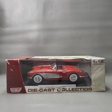 Motor Max 1958 Chevy Corvette Convertible Red 73109 118 Scale Diecast