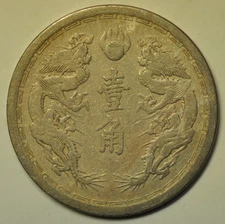 mw27259 China Manchukuo Chiao - 10 Fen KT1 - 1934  K'ang Te  Dragon & Phoenix