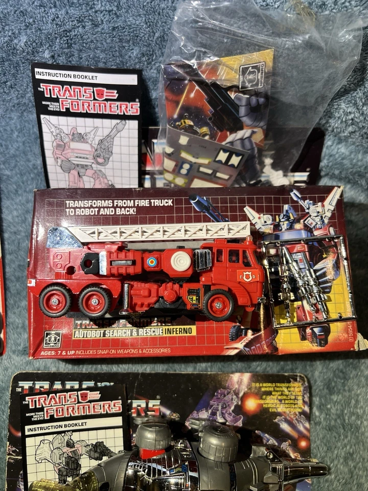 Lote G1 Autobot Hasbro Transformers Pistas Smokescreen Inferno Sludge Bumblebee Foto 2 de 4