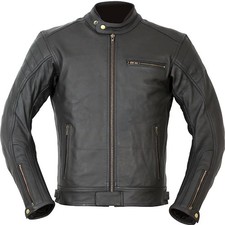 Weise Motorcycle Motorbike Thermal Brigstowe Leather Jacket - Black