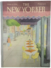 The New Yorker Magazine Cover Only  June 4 1984  Chas Martin Sidewalk Cafe