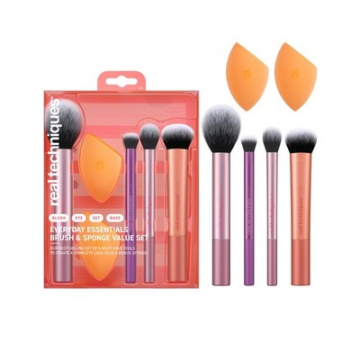 Real Techniques 6 Piece Everyday Essentials 1 Count (Pack of 1), Multicolor