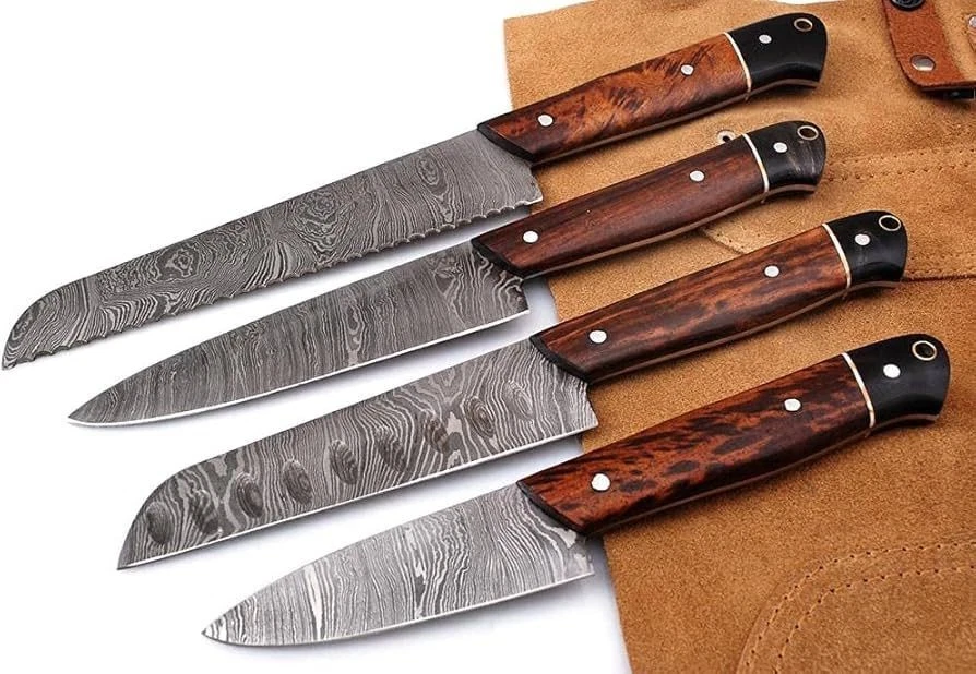Kitchen Knife Set 4 Piece Chef Santoku Utility Paring Damascus Knives Gift
Opens in a new window or