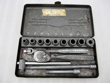 1950s Craftsman 14 Drive 14pc Sae Socket Set Case V Made In Usa 1950s Craftsman 14 Drive 14pc Sae Socket Set Case V Made In Usa