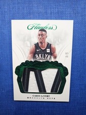 2017-18 Panini Flawless Patch Green 3/5 Caris LeVert #P-CLV Patch Game Worn MEM 