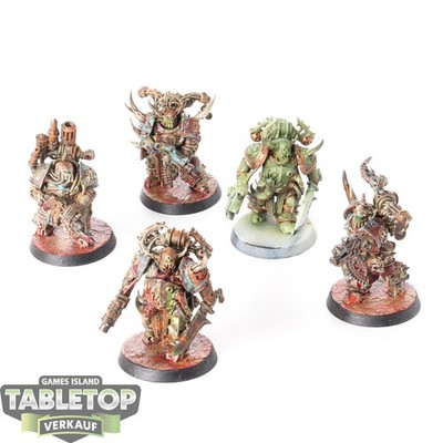 Death Guard - 5 Plague Marines - bemalt