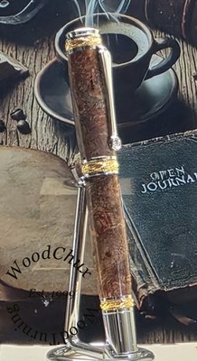 Handmade Exotic Extremely Rare Weru Burl Wood Rollerball Or Fountain Pen 1609