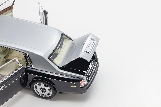 Modèle Réduit 1/18 Rolls-Royce Phantom EWB Kyosho - Finition Noir Et Argent, Intérieurs Détaillés, Boîte Neuve